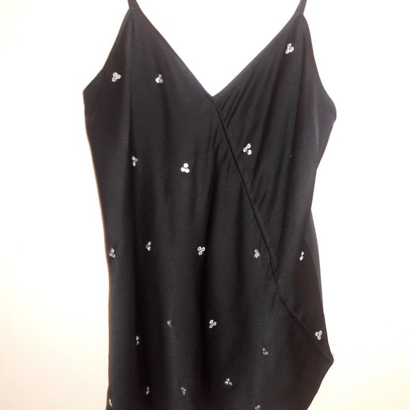 NWT Jill Stuart Black Embellished Camisole size 2 - Picture 2 of 8